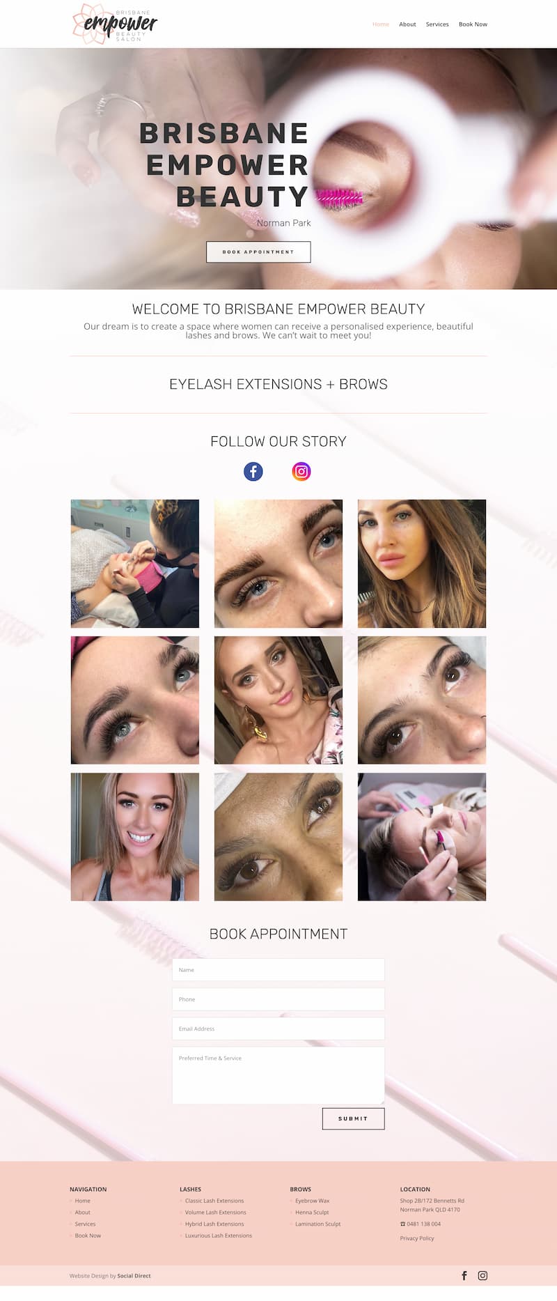 Website for a beauty salon